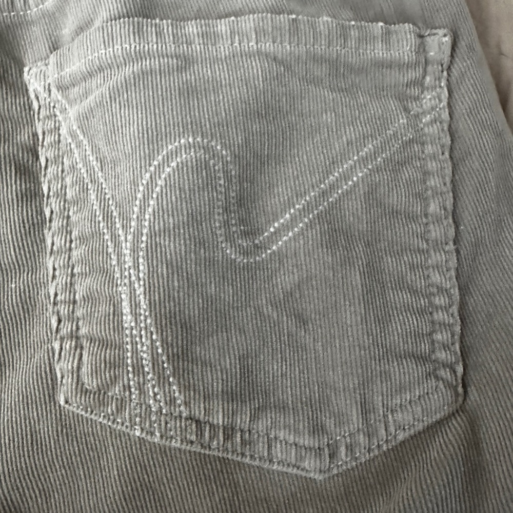 Citizens Of Humanity Light Gray Corduroy Pants